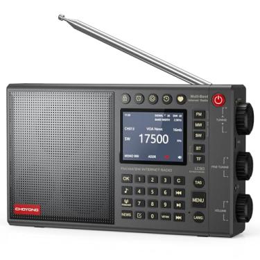Imagem de Rádio LC90 CHOYONG Wi-Fi/4G, Portátil FM/LW/MW/SW com Bateria Recarregável de 5000 mAh, 40K Estações de Rádio, Alto-Falante BT, Despertador, Estéreo 15 W, Suporte para Cartão TF