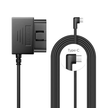 Imagem de AZDOME Kit de cabo rígido OBD de porta tipo C para câmera de painel, fácil de instalar, suporta modo de estacionamento, cabo de alimentação de 3 m 12 V-24 V a 5 V para câmera de carro com porta tipo