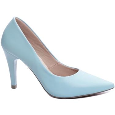 Imagem de Torricella, Sapato Scarpin Salto Alto Bico Fino Stiletto Agulha Feminino 9cm (Azul, BR, Adulto, Numérico, P, 39)