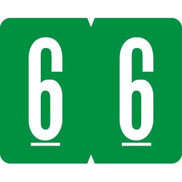 Imagem de Doctor Stuff - File Folder Labels, Number 6, VRE/GBS VSNM Series Chart Stickers - VSNM Series Chart Stickers, Green, 1" x 1-1/4", #6, 500/Roll