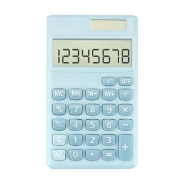 Imagem de Calculadora solar, mini calculadora, calculadora básica, calculadora para escola, calculadora infantil, calculadora de bolso, calculadora azul, calculadora de bolso, utensílios de escritório, material
