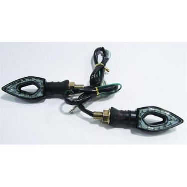 Imagem de Pisca Led Cbx250 Twister Fazer250 Cb300 Hornet Xj6 Vasado Preto Fume P
