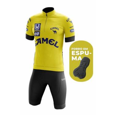 Imagem de Conjunto de Ciclismo Masculino- Camisa Lotus Camel e Bermuda Espuma - 