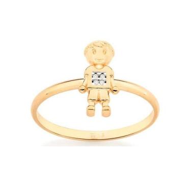 Imagem de Anel banhado ouro 3x 24k 18k e 22k feminino rommanel menino com zircôn