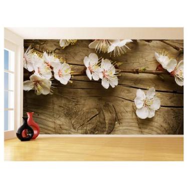 Imagem de Papel De Parede 3D Relax Spa Flores Madeira 3,5M Rlx086 - Você Decora