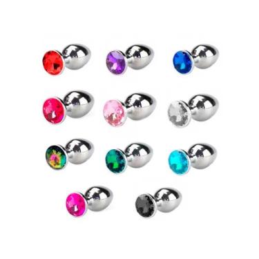 Imagem de Plug anal em alumínio com pedra médio - SEXY IMPORT, Magenta