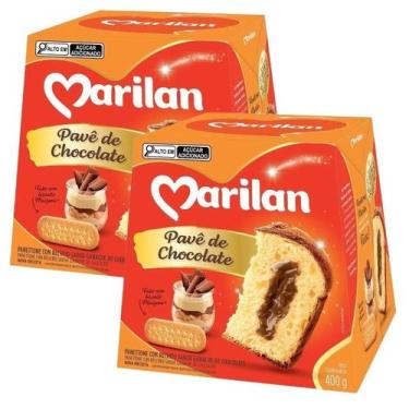 Imagem de kit 2 Panettone Marilan Sabor Pavê Chocolate 400g