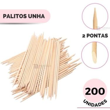 Imagem de 200 Palitos Unha Manicure Cutícula Descartável Profissional - Monolo