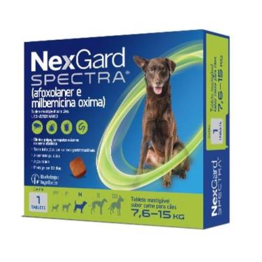 Imagem de NexGard Spectra Tablete Mastigável 7,6 15kg 1unid