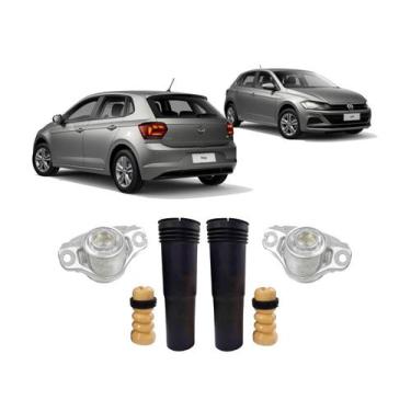 Imagem de 2 Kit Coxim Batente Coifa Traseiro Polo 2017 2018 2019 2020 - QualyKit