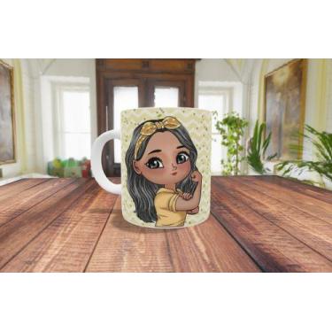 Imagem de Caneca de Porcelana - Bonequinha - Você fica linda vestida de felicida