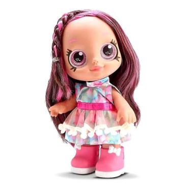 Imagem de Boneca Rainbow Nails Salão de Beleza Castanho e Rosa Bambola na Caixa 