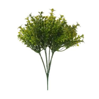 Imagem de FOLHAGEM GRASS PLASTICO X6 GALHOS VERDE 23cm - Flor Arte