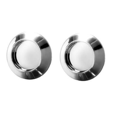 Imagem de 02 Puxador Adesivo Slim Box Portas Armários Redondo Cromado - Plasnatu