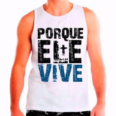 Imagem de Regata Masculina Branca Fé Gospel Católica Religião 05 - DESIGN CAMISE