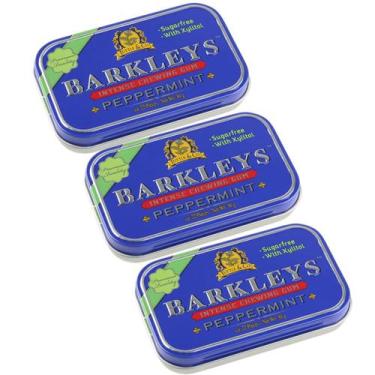 Imagem de Kit 3 Chiclete Barkleys Chewing Gum Peppermint Menta 30 Gr