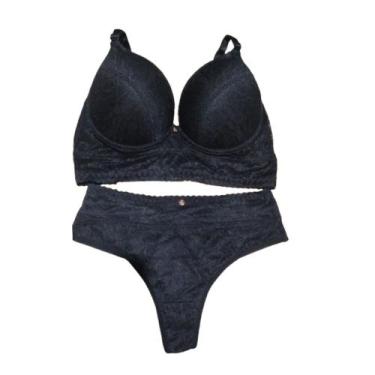 Imagem de Conjunto Lingerie Calcinha Sutiã Cropped Renda Fio Duplo - VAYDOSA, Pr