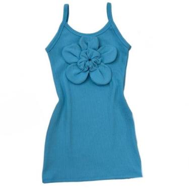 Imagem de Vestido Menina Infantil Com Flor Tendência Candy Colors Verão - AK FAS