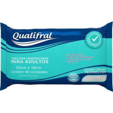 Imagem de Toalha Umedecida Qualifral Adulto Flowpack 40 Unidades