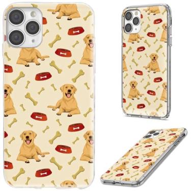 Imagem de AKORAVO Capa para iPhone 12 Pro Max para mulheres, homens e meninas, capa protetora completa à prova de choque fina TPU transparente para iPhone 12 Pro Max 6,7, desenho animado animal de estimação cão