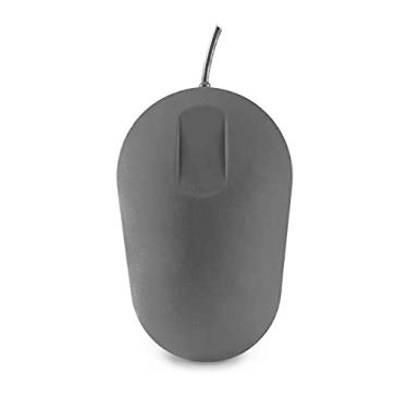 Imagem de PUREKEYS Mouse médico Touch Scroll com cabo USB preto para hospital, dentista, sala de limpeza, laboratório e industrial. Silicone plano e flexível higiênico fácil de limpar