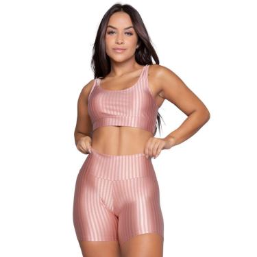 Imagem de Conjunto Top e Short New Zig 3D Bella Fiore Bojo Compressão Academia Treino Moda Fitness-Feminino