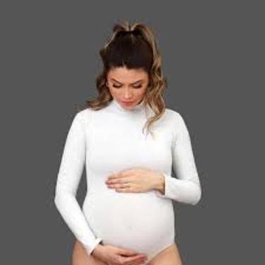 Imagem de Body feminino p gestante inverno - KGENTE, Branco, M