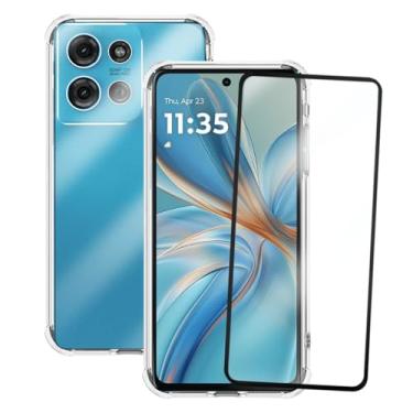 Imagem de Kit Capinha Capa Antiqueda para Moto G75 + Película de Vidro 3D