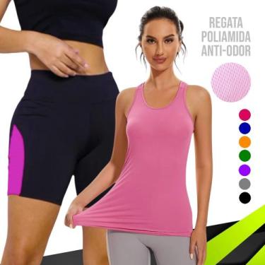Imagem de Camiseta Regata Dry Fit MALHA FRIA  POLIAMIDA + Short Leg Legging REDI