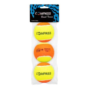 Imagem de Bolas de Beach Tennis Compass Tennis (Pack c/ 3 Bolas)