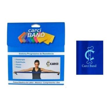 Imagem de Carci Band Azul Resistencia Media - Faixa Elastica Com 1,5 M