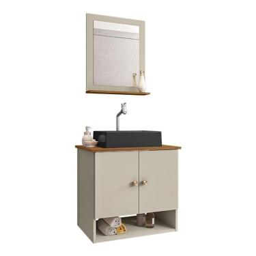 Imagem de Gabinete Banheiro Deli Cuba Torino Prt Torneira DL08 Val ABS