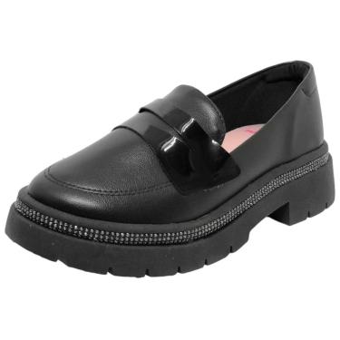 Imagem de Sapato Loafer Infantil Menina Brilho Conforto Molekinha