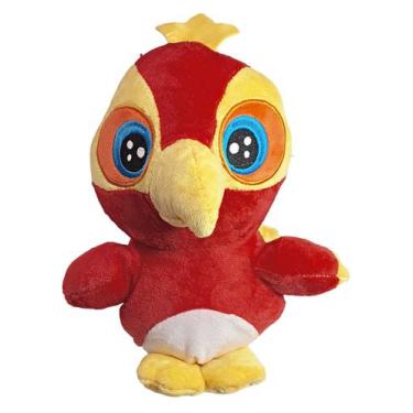 Imagem de Passaro De Pelúcia Ave Olhos Bordados 20Cms - Vermelho - Tuka Toy