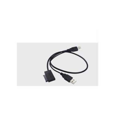 Imagem de Cabo Sata Usb 2.0 Adaptador Cd,dvd Notebook - Dual Usb - TISHRIC