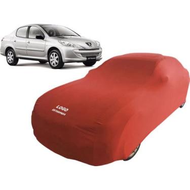 Imagem de Capa Automotiva Para Peugeot 207 Passion Tecido Helanca - Mz, Vermelha