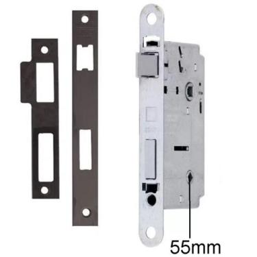 Imagem de Maquina de fechadura banheiro Preta St2 55mm Lafonte 7070-Avulsa