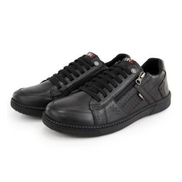 Imagem de Sapatenis Masculino Casual Couro Legitimo Sapato Footwear Ziper Latera