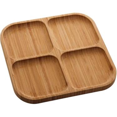 Imagem de Petisqueira Quadrada Bambu Tábua de Frios 20x20x1,7cm