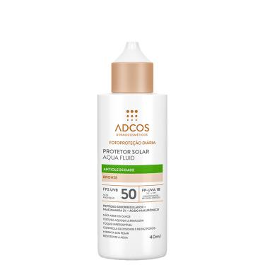 Imagem de Adcos Fotoproteção Diária Aqua Fluid FPS50 Bronze - Protetor Solar Facial com Cor 40ml