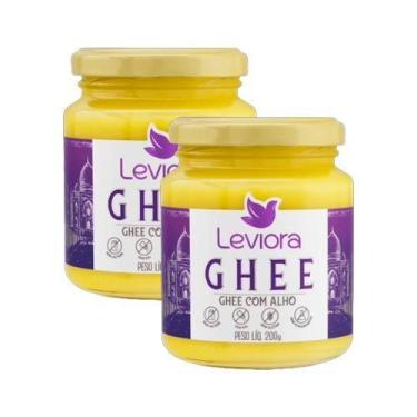 Imagem de Kit 2X: Manteiga Ghee com Alho Sem Lactose Leviora 200g