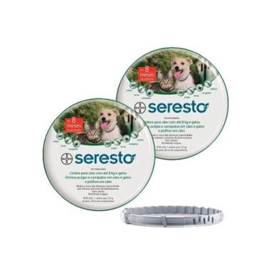 Imagem de Kit 2 Unidades Coleira Seresto Antipulgas Até 8Kg - Elanco