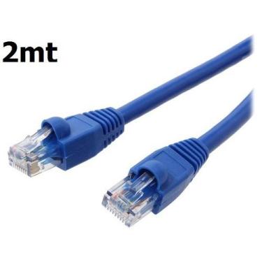 Imagem de Cabo de Rede 2 Metros RJ45 Cat5E Patch Cord UTP LAN Internet - FY