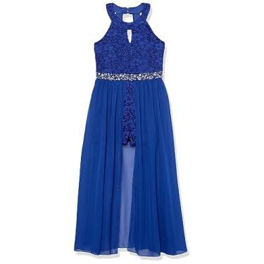 Imagem de Speechless Vestido longo de gola alta para meninas, Cobalto, 10