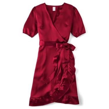 Imagem de Gymboree Vestidos femininos de manga curta combinando Mommy and Me, Vermelho-adulto, P