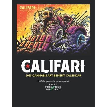 Imagem de Califari Calendário de parede Strain Art Benefit 2025 – Arte de parede para dormitório, loja, dispensário ou fumaria – Decoração de escritório em casa e sala de pedras