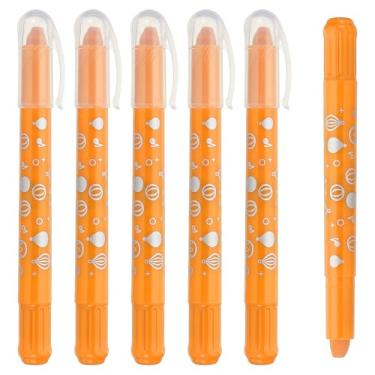 Imagem de PATIKIL Giz de cera de gel, 6 peças de giz de cera laváveis para colorir, desenhar, pintar, laranja e amarelo
