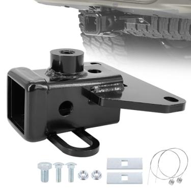 Imagem de Dokili Receptor de engate de reboque 13434 de 5 cm Classe 3 compatível com caminhonete J.ee.p Gladiator JT 2020-2024 para montagem esférica, porta-carga, bicicletário