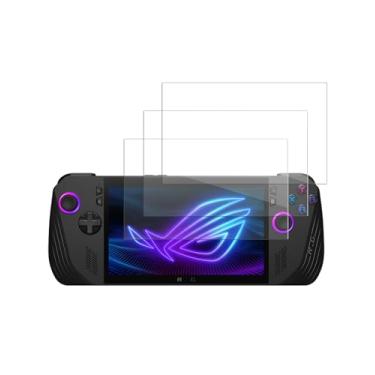 Imagem de Protetor de tela para Asus ROG Ally X 2024 novo PC portátil, filme de vidro temperado anti-arranhões alta sensibilidade ao toque, pacote com 3