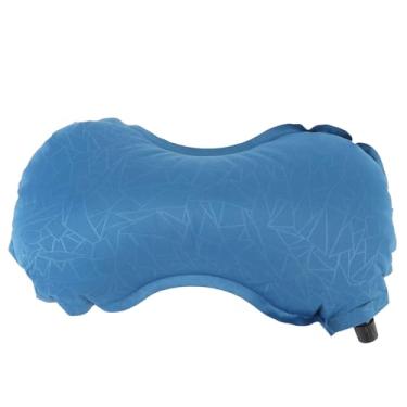 Imagem de Almofada de Acampamento, Almofada de Viagem de Acampamento Inflável Compacta Portátil Almofadas Ergonômicas Confortáveis ​​Assentos de Esponja Almofadas de Ar de Viagem (Azul)
